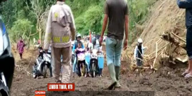 Akses Antar Desa Satu-satunya di Lombok Tertimbun Longsor