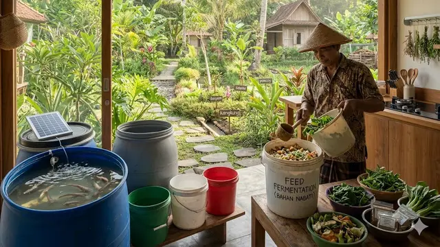 Tong Lele dengan Sistem Pakan Fermentasi dan Kebun Organik