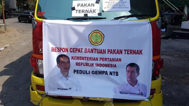 Kementan Serahkan Bantuan Pakan untuk Ternak Korban Bencana di Lombok