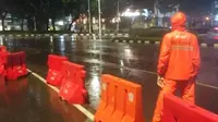 Sempat Banjir, Genangan di Kawasan Monas Sudah Surut