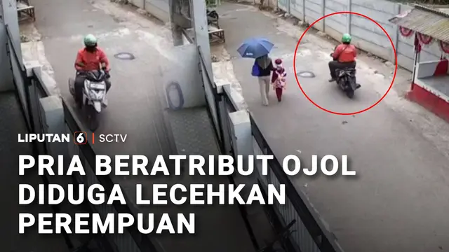 Pria Beratribut Ojol Diduga Lecehkan Perempuan