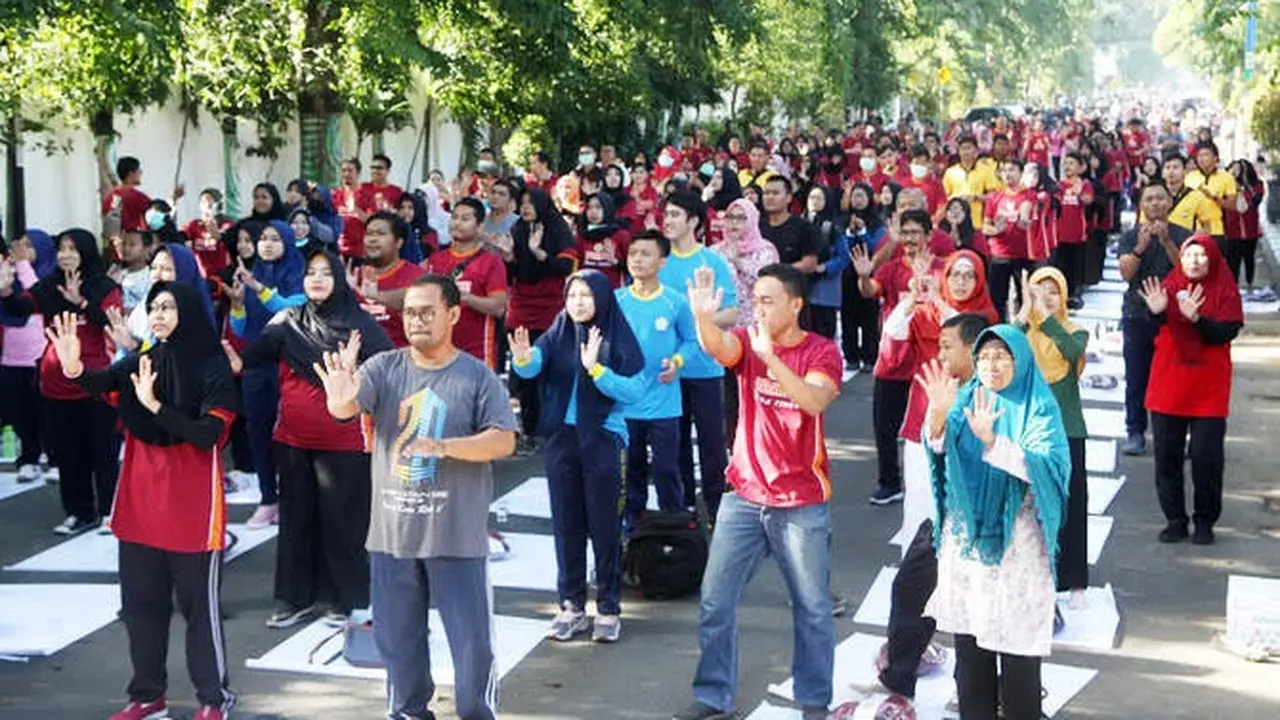 Senam bersama dalam acara Car Free Day di probolinggo beberapa tahun lalu. (Istimewa)