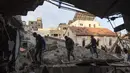 Kementerian Kesehatan Gaza mengecam keras serangan rudal Israel ini, diketahui Al-Ahli yang merupakan rumah sakit terakhir yang masih beroperasi di Gaza utara. (Omar AL-QATTAA/AFP)