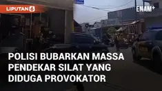 Polisi bubarkan massa pendekar silat yang kejar pemuda diduga provokator ke minimarket. Rekaman CCTV tunjukkan pemuda bersembunyi di dalam minimarket saat kejadian