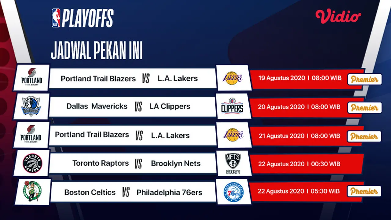 Jadwal Playoff NBA