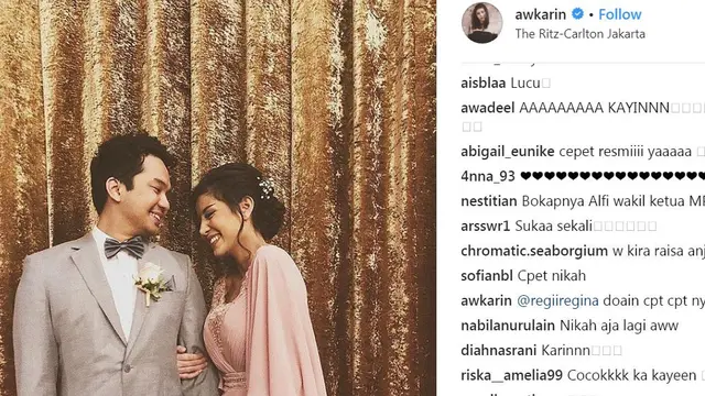 Awkarin dan Alfi (Instagram/ @awkarin)