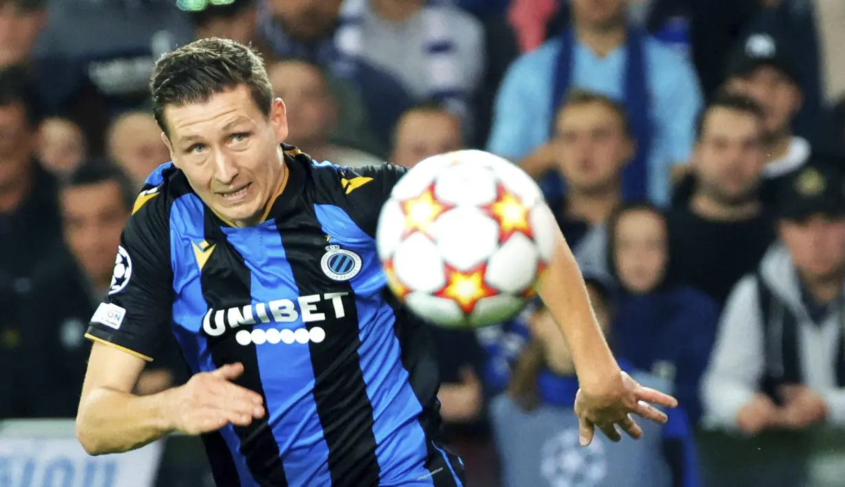 Gol-gol dari Manchester City dicetak oleh Joao Cancelo, Riyad Mahrez dua gol, Kyle Walker, dan Cole Palmer. Sementara itu gol Club Brugge disumbang Hans Vanaken. (AP//Olivier Matthys)