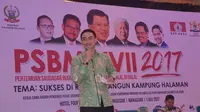Zumi Zola mengajak para saudagar Makassar untuk berinvestasi di Jambi. (Liputan6.com/B Santoso)