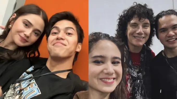 Penampilan kompak Syifa Hadju dan Tissa Biani di Konser Dewa 19 All Star padukan baju hitam dengan sneakers putih. [@tissabiani]