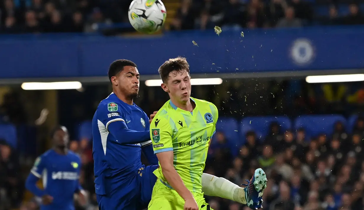 Kemenangan ini memastikan Chelsea memesan satu tempat di babak perempat final Carabao Cup 2023/2024. (Glyn KIRK / AFP)