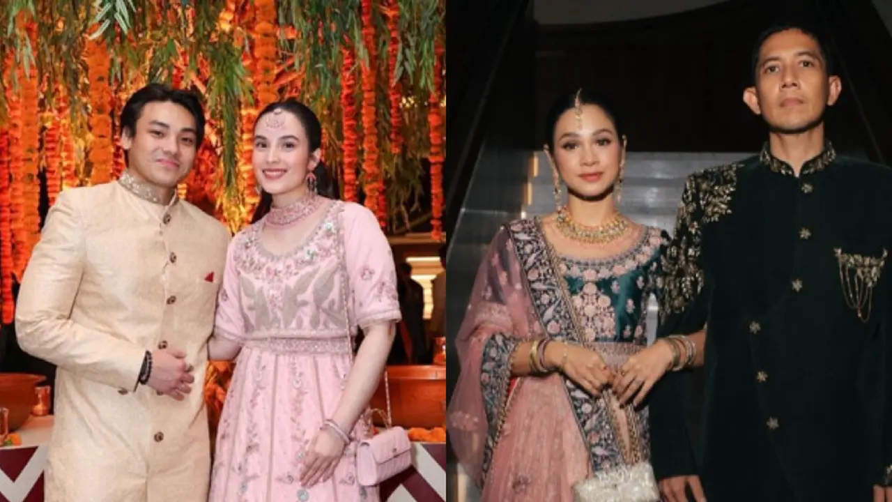 Chelsea Islan dan Andien Aisyah Dibalut Pakaian Leheng khas India saat Festival Diwali