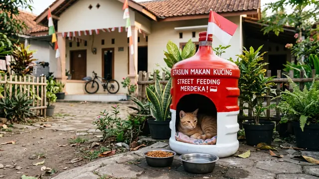 Inspirasi Hiasan 17 Agustus dari Galon Bekas