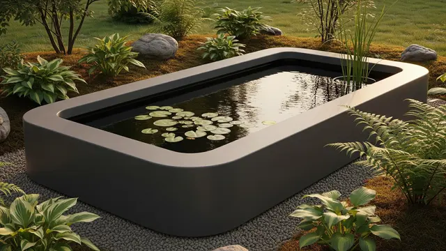 Desain Kolam Ikan Minimalis Tanpa Tepi Tajam/AI Generated