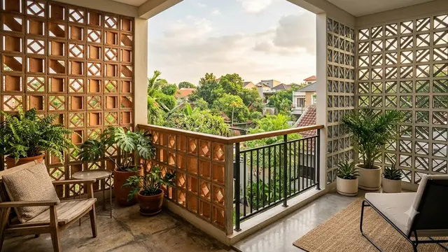 Ide Roster untuk Balkon Rumah/AI Generated