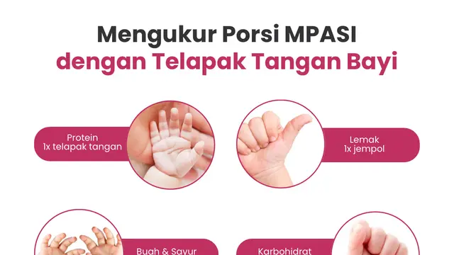 Mengukur Porsi MPASI dengan Telapak Tangan