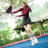 Lihat di sini gaya stylish Mahalini saat main padel. [@mahalini].