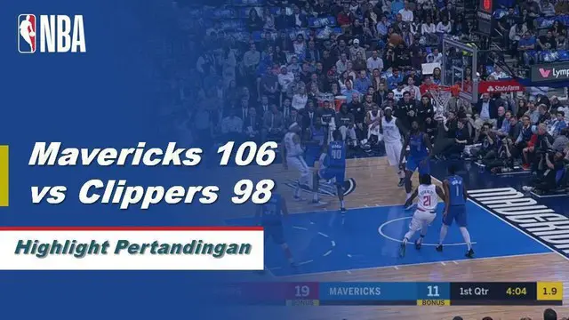 Cuplikan Hasil Pertandingan NBA : Mavericks 106 vs Clippers 98