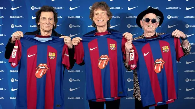 Barcelona Pakai Jersey The Rolling Stones di El Clasico