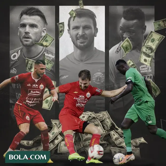 Ilustrasi - Gaji/Duit dan Marko Simic, Marco Motta, Ezechiel N'Douassel