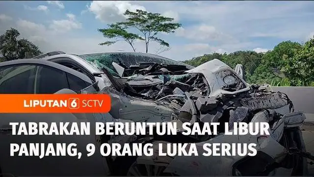 VIDEO: Kecelakan Beruntun di Leles Garut, 9 Orang Terluka