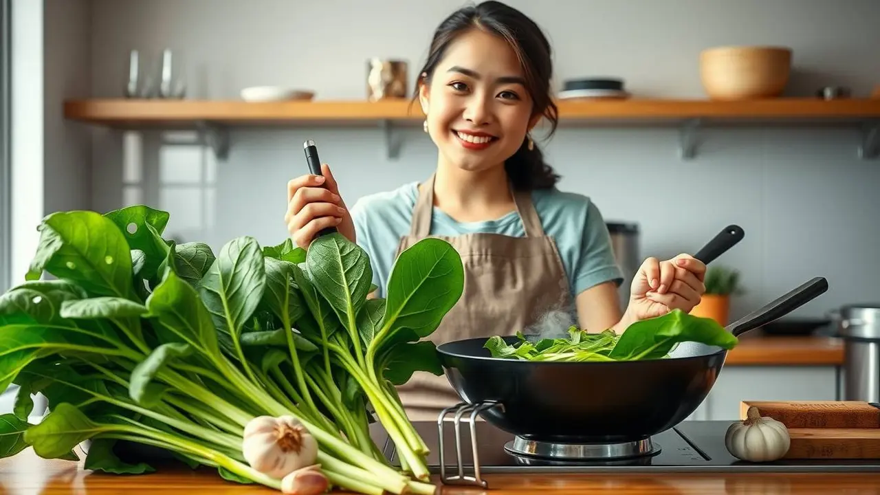 cara menumis kangkung