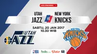 Jadwal NBA, Utah Jazz Vs New York Knicks. (Bola.com/Dody Iryawan)