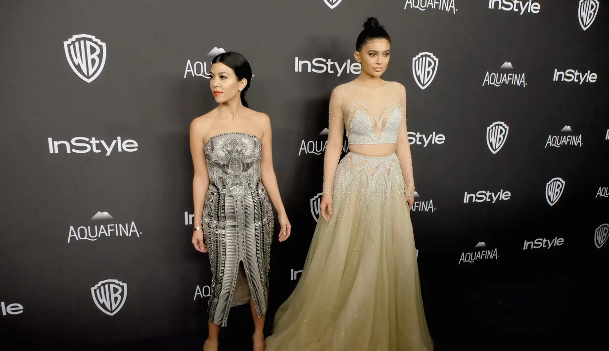Kourtney Kardashian nampaknya tak tahan karena Travis Scott meninggalkan Kylie Jenner yang tengah hamil dalam waktu yang lama. (Frazer Harrison / GETTY IMAGES NORTH AMERICA / AFP)