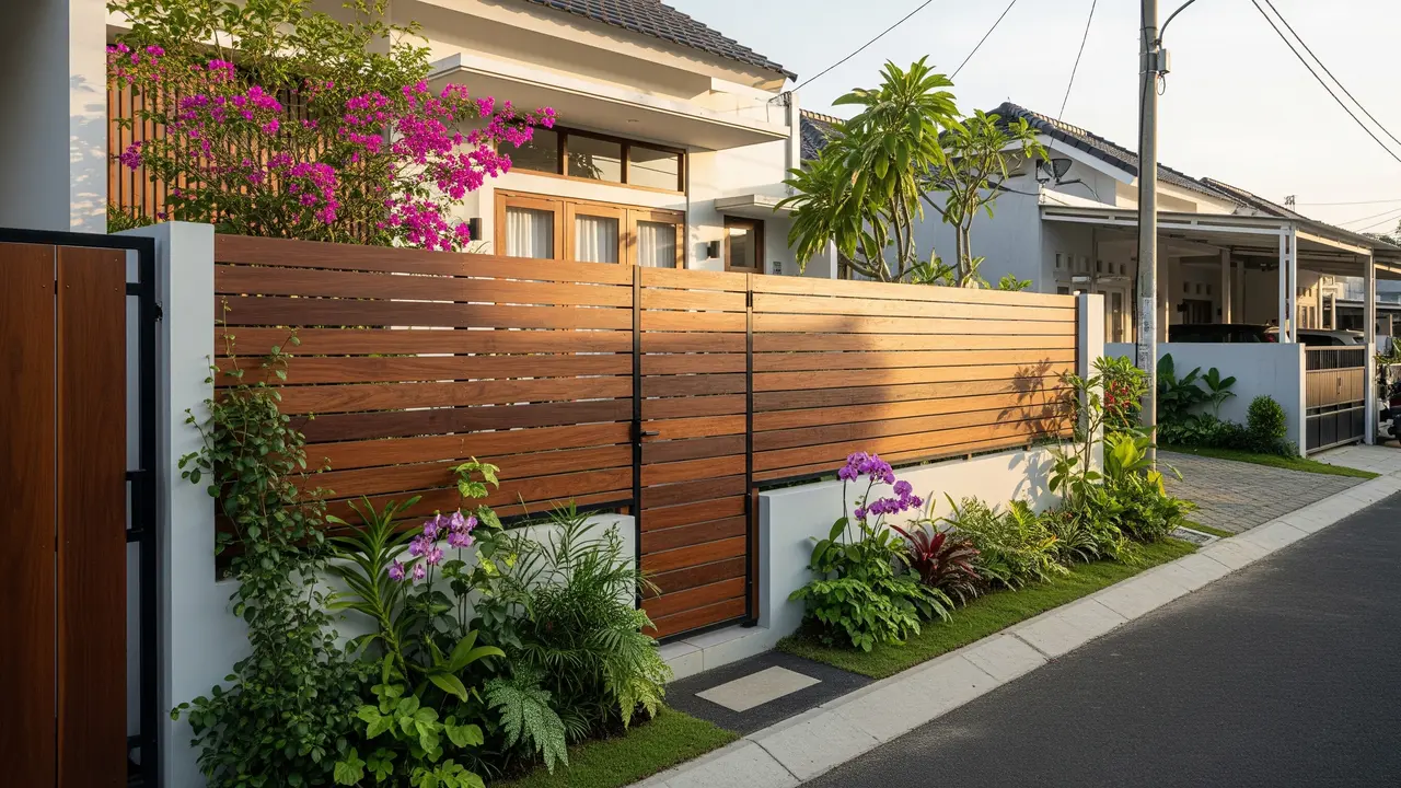 Model Pagar Kayu yang Bikin Rumah Kecil Terlihat Elegan dan Modern/Ilustrasi AI