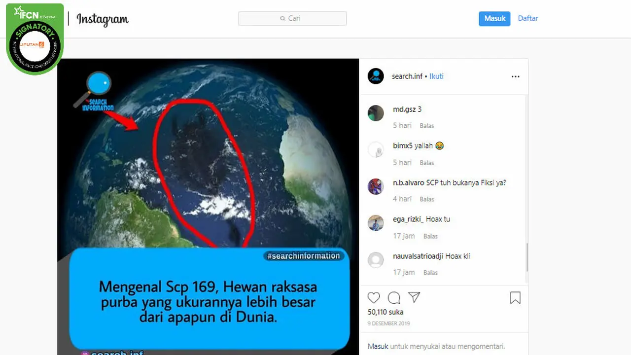 [Cek Fakta] Scp 169, Hewan Raksasa Purba yang Ukurannya Lebih Besar dari Apapun di Dunia?