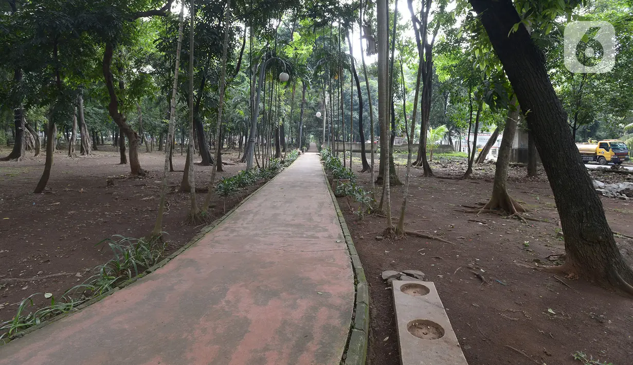 Kondisi Taman Tebet, Jakarta, Rabu (4/11/2020). Pemprov DKI berencana merevitalisasi Taman Tebet menjadi Tebet Eco Garden dengan membuat Infinity Connecting Bridge untuk menghubungkan Taman Tebet Utara dan Taman Tebet Selatan yang selama ini terpisah oleh Jalan Raya Tebet. (merdeka.com/Imam Buhori)