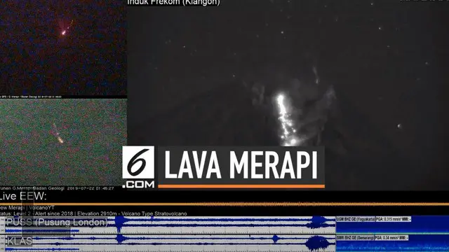 Gunung Merapi terus menunjukkan aktivitas vulkaniknya. Tadi malam (21/7) Merapi meluncurkan lava pijar selama 12 jam ke arah ujung kalo Gendol.