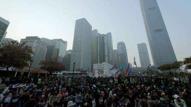 Demonstran Hong Kong Unjuk Dukungan untuk Muslim Uighur