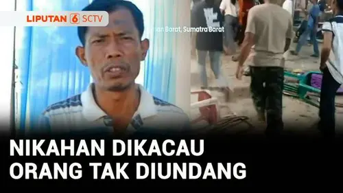 VIDEO: Heboh! Pria Tak Diundang Datang Kacaukan Pesta Pernikahan di Pasaman Barat