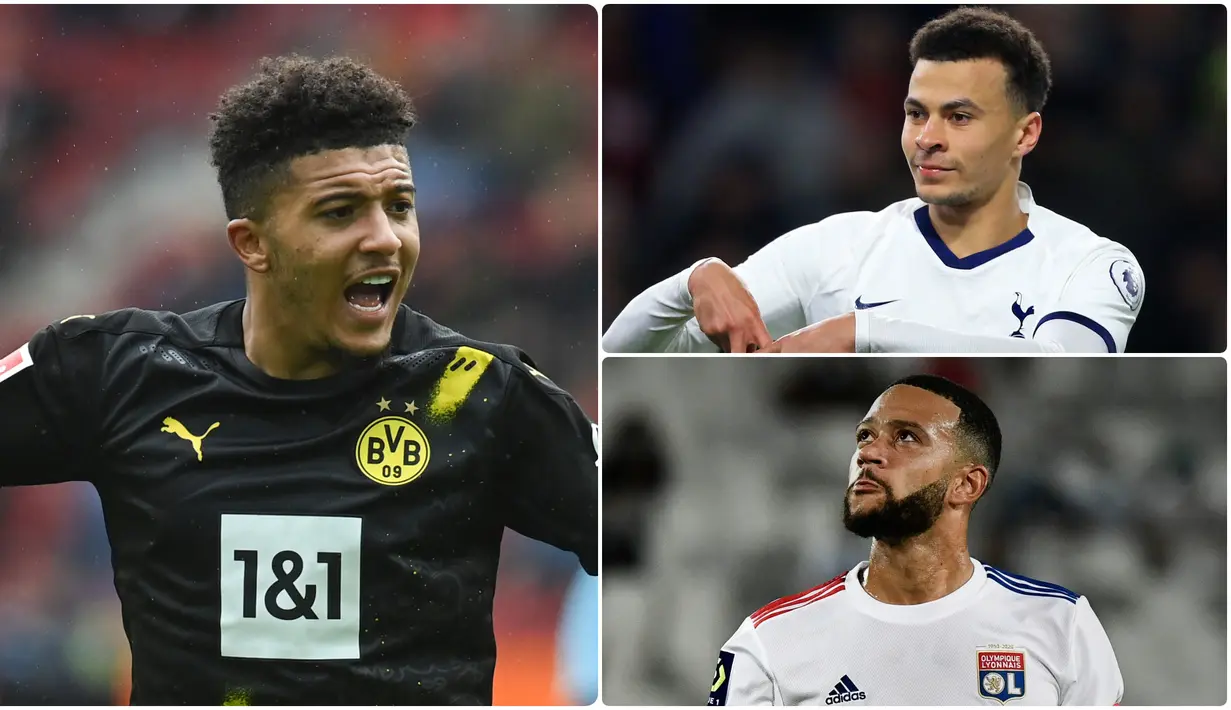 Bursa transfer musim panas telah berakhir, Jadon Sancho salah satu pemain yang gagal hengkang dari Dortmund meski dikabarkan selangkah lagi bakal bergabung dengan Manchester Unite. Berikut Jadon Sancho dan 5 bintang yang gagal hengkang di bursa transfer musim ini. (kolase foto AFP)