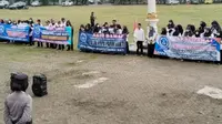Tolak PPPK Paruh Waktu, Puluhan Guru Honorer di Lampung Gelar Aksi Unjuk Rasa