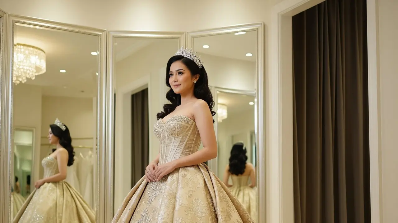 Model Gaun Brokat Mewah dan Anggun Terbaru 2025. Foto: Gemini