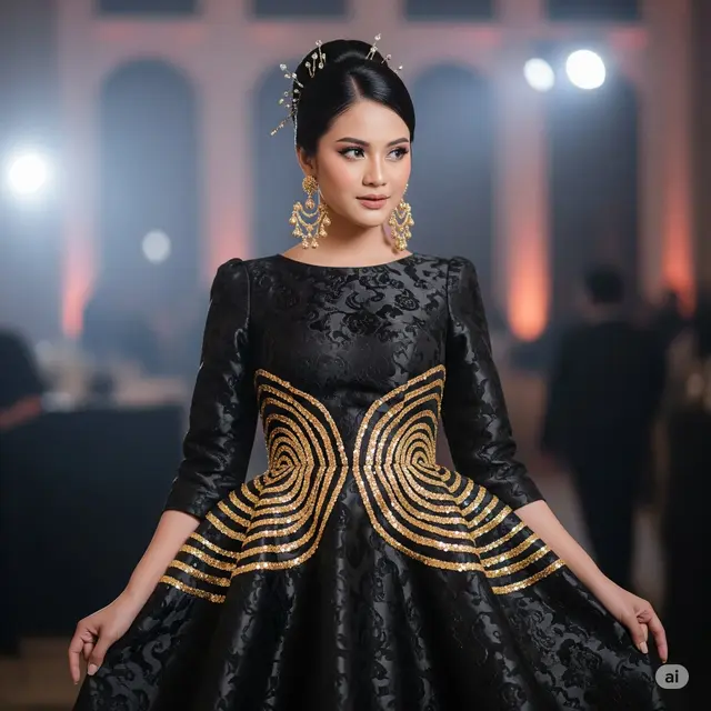 Payet Gold Accent dan High Bun