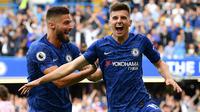 5. Mason Mount (Chelsea) - Bukan Christian Pulisic tapi pemuda asal Inggris ini yang berhasil tampil memikat bersama The Blues. Wonderkid berusia 20 tahun ini sudah mencetak dua gol dari 12 belas kali percobaan tendangan. (AFP/Daniel Leal-Olivas)