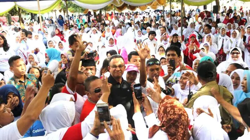 Anies Baswedan berkampanye di Jakarta Utara