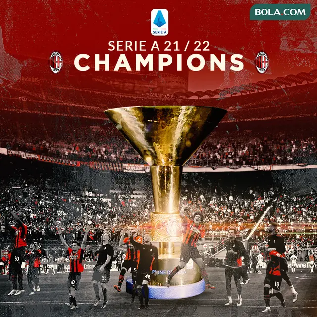 Serie A - Ilustrasi AC Milan Juara Serie A Musim 2021-2022