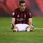 Dari 41 laga di semua kompetisi musim 2017/2018, Nikola Kalinic hanya menyumbang enam gol untuk AC Milan. (MARCO BERTORELLO / AFP)