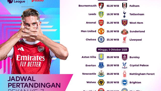 Jadwal Liga Inggris pekan ketujuh live streaming eksklusif di Vidio. (dok. vidio.com)