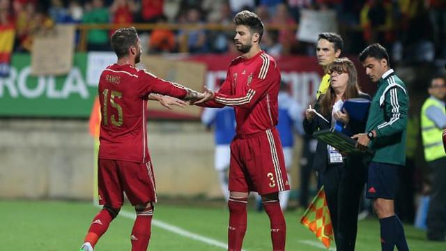 Sergio Ramos dan Gerard Pique