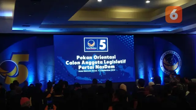 Acara pembekalan bakal calon anggota legislatif (caleg) Partai Nasdem. (Merdeka.com)
