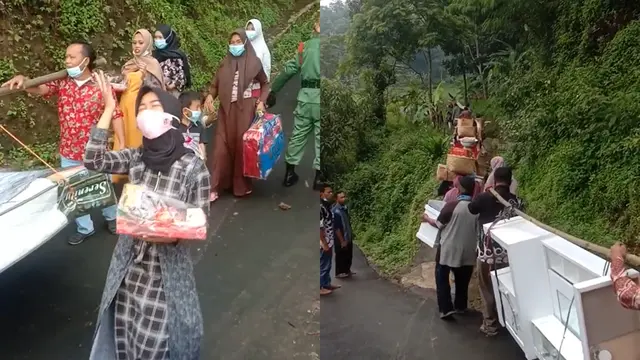 Euforia momen seserahan pihak lelaki diantarkan ke rumah kekasihnya.