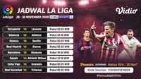 Liga Spanyol pekan 11 dapat disaksikan melalui platfrom streaming Vidio. (Sumber: Vidio)