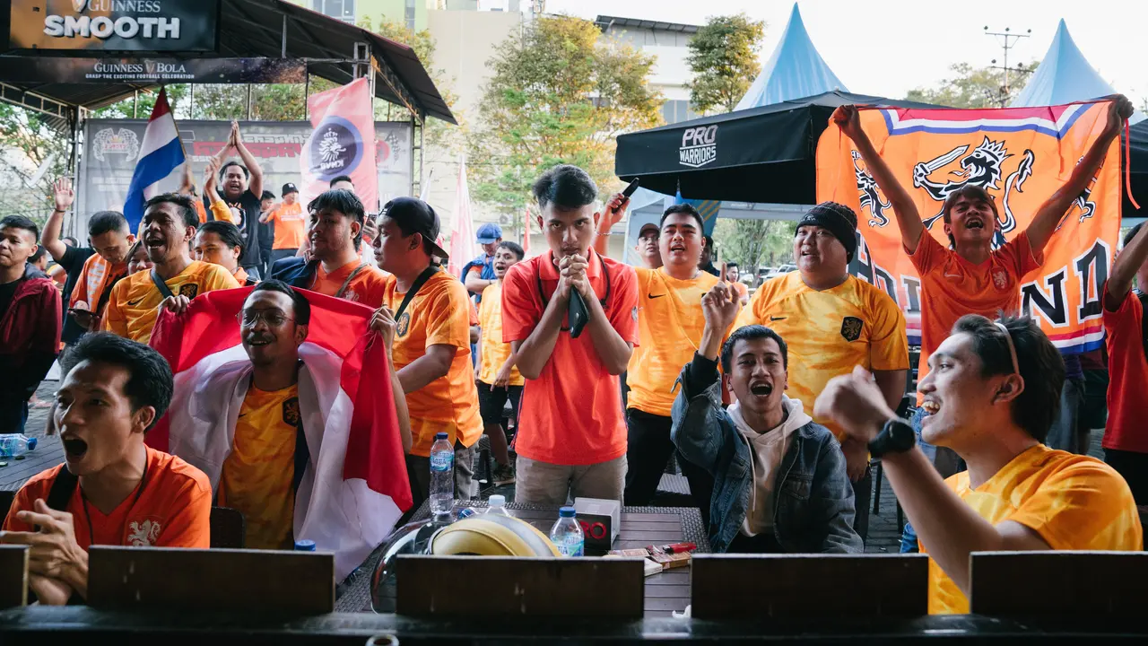 KNVB sapa penggemar Timnas Belanda di Manado, Sulawesi Utara.