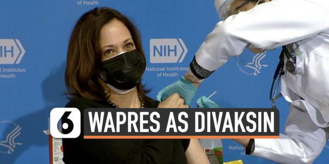 VIDEO: Wapres AS Kamala Harris Disuntik Vaksin Covid-19 Dosis Kedua