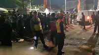 Daihatsu Sigra ditabrak kereta di Cibitung Bekasi. (Istimewa)