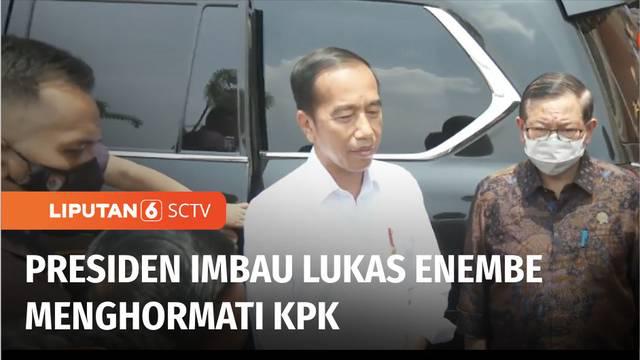 Presiden Jokowi menegaskan, semua orang sama kedudukannya di mata hukum, termasuk Gubernur Papua Lukas Enembe. Untuk itu, Lukas Enembe diimbau menghormati panggilan penyidik KPK.